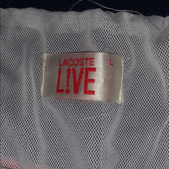 Lacoste live swim trunks shorts blue red white new - Picture 3 of 5